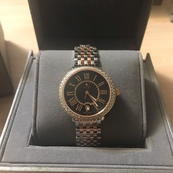 Michele Serein Mid Diamond Two-Tone Rose Gold - Picture 2 of 8